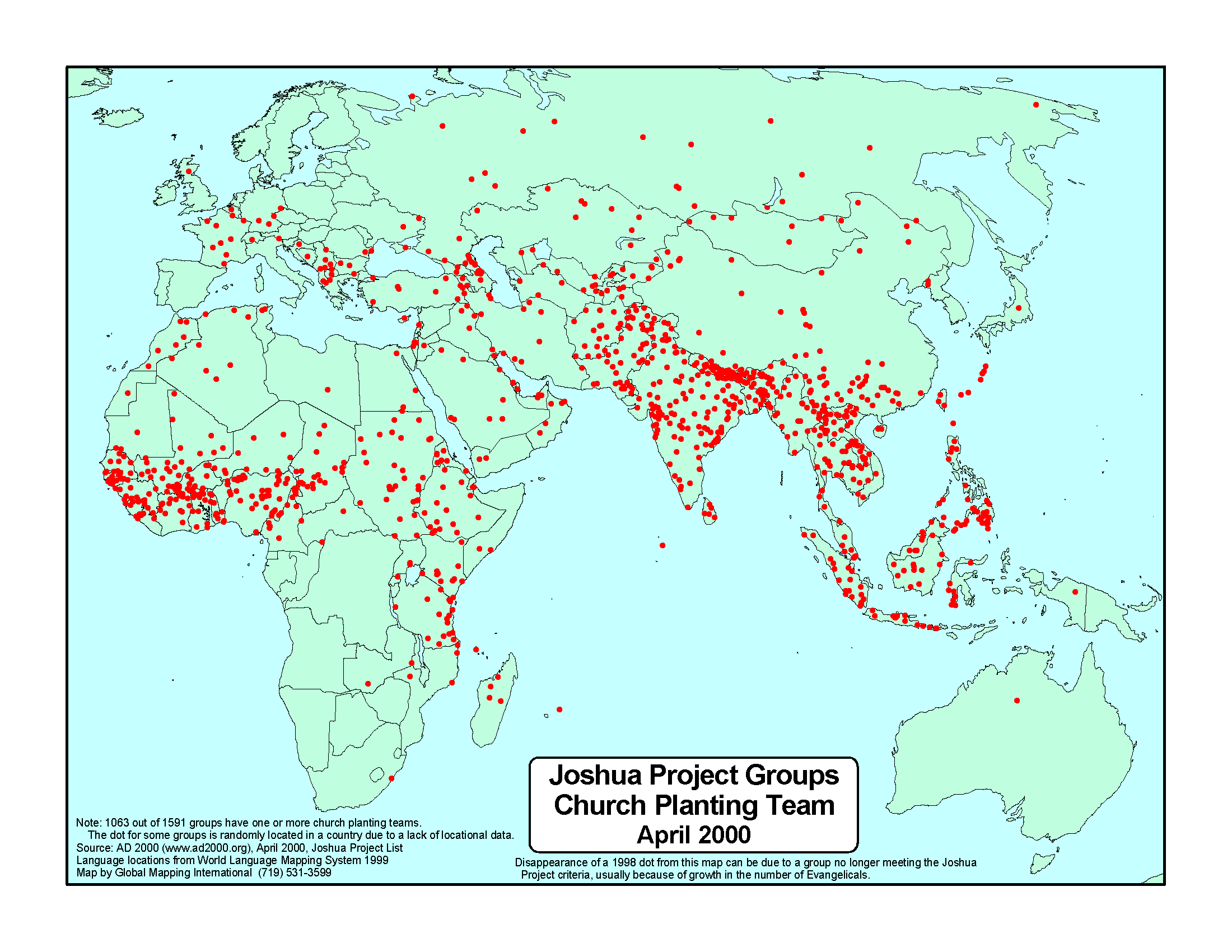 Joshua Project Groups with Church Planting Team April 2000 - Click Image to Close