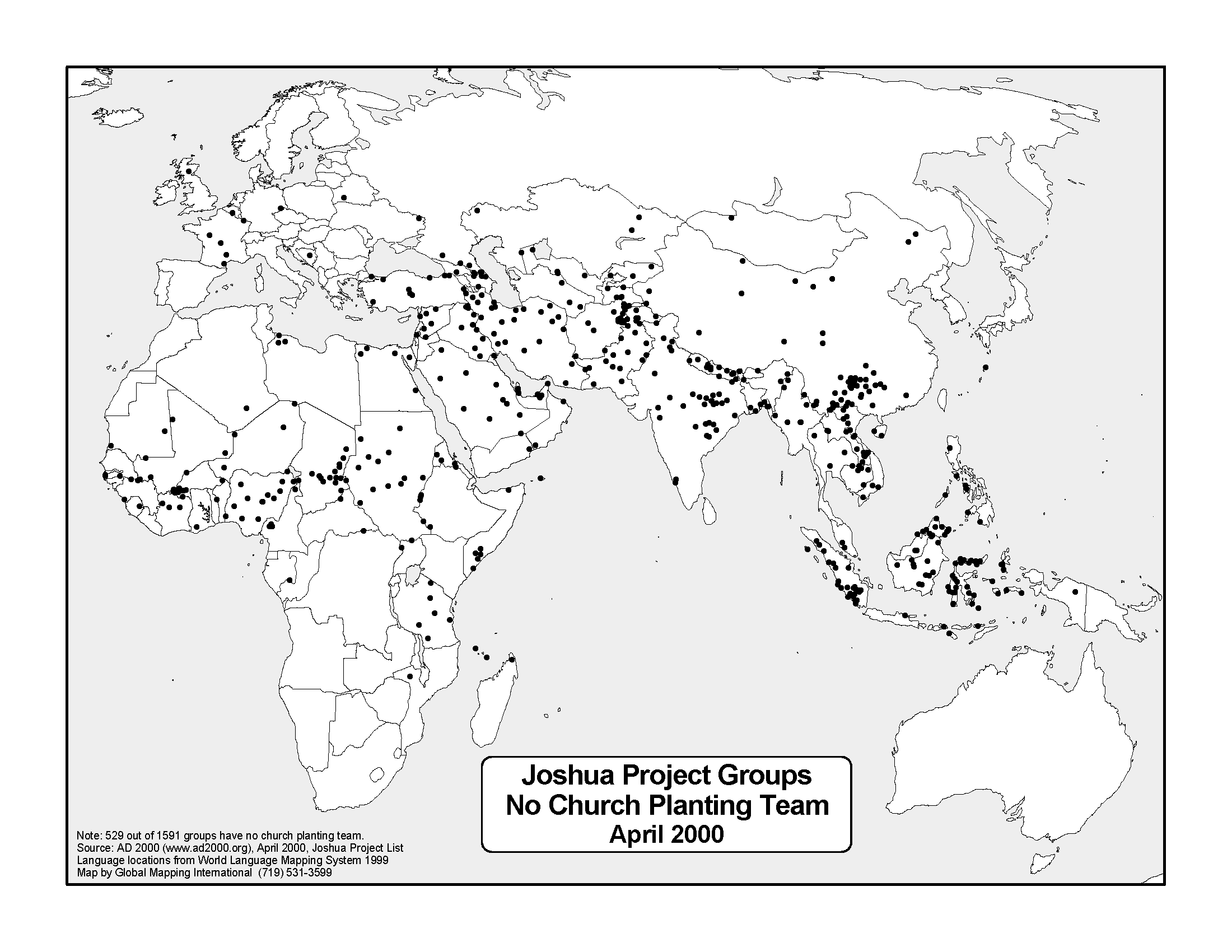 Joshua Project Groups with No Church Planting Team April 2000 - Click Image to Close