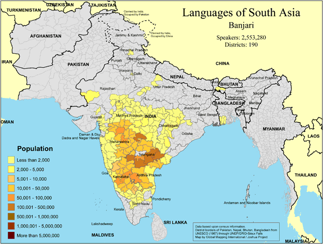 Languages of South Asia - Banjari - Click Image to Close