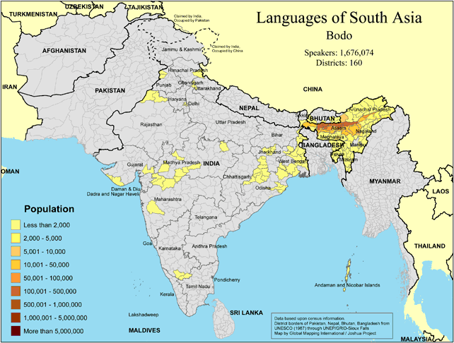 Languages of South Asia - Bodo - Click Image to Close