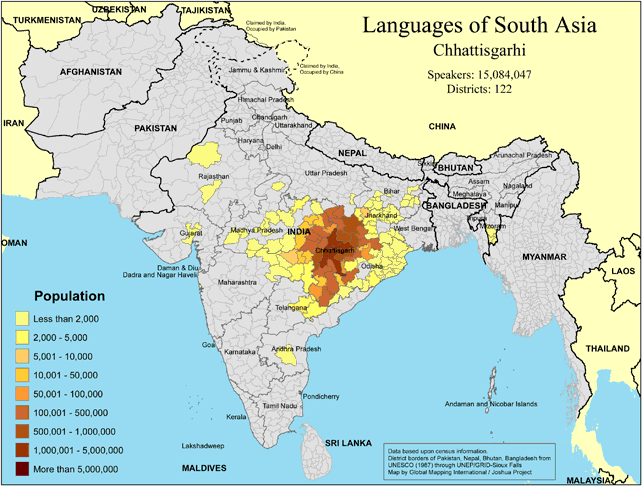 Languages of South Asia - Chhattisgarhi - Click Image to Close