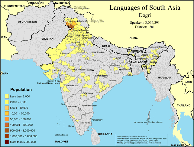 Languages of South Asia - Dogri - Click Image to Close