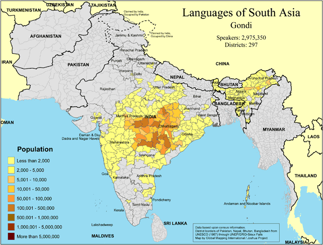 Languages of South Asia - Gondi - Click Image to Close