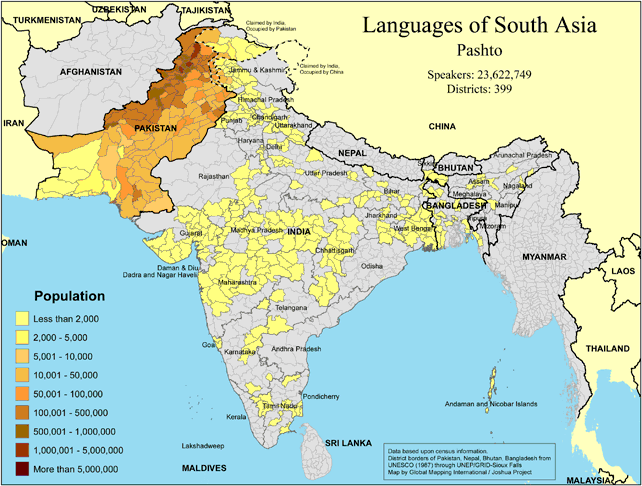 Languages of South Asia - Pashto - Click Image to Close