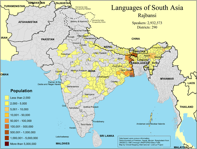 Languages of South Asia - Rajbansi - Click Image to Close