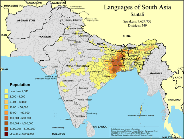 Languages of South Asia - Santali - Click Image to Close