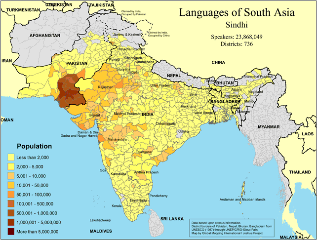 Languages of South Asia - Sindhi - Click Image to Close