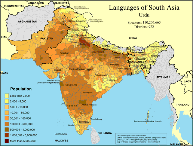 Languages of South Asia - Urdu - Click Image to Close