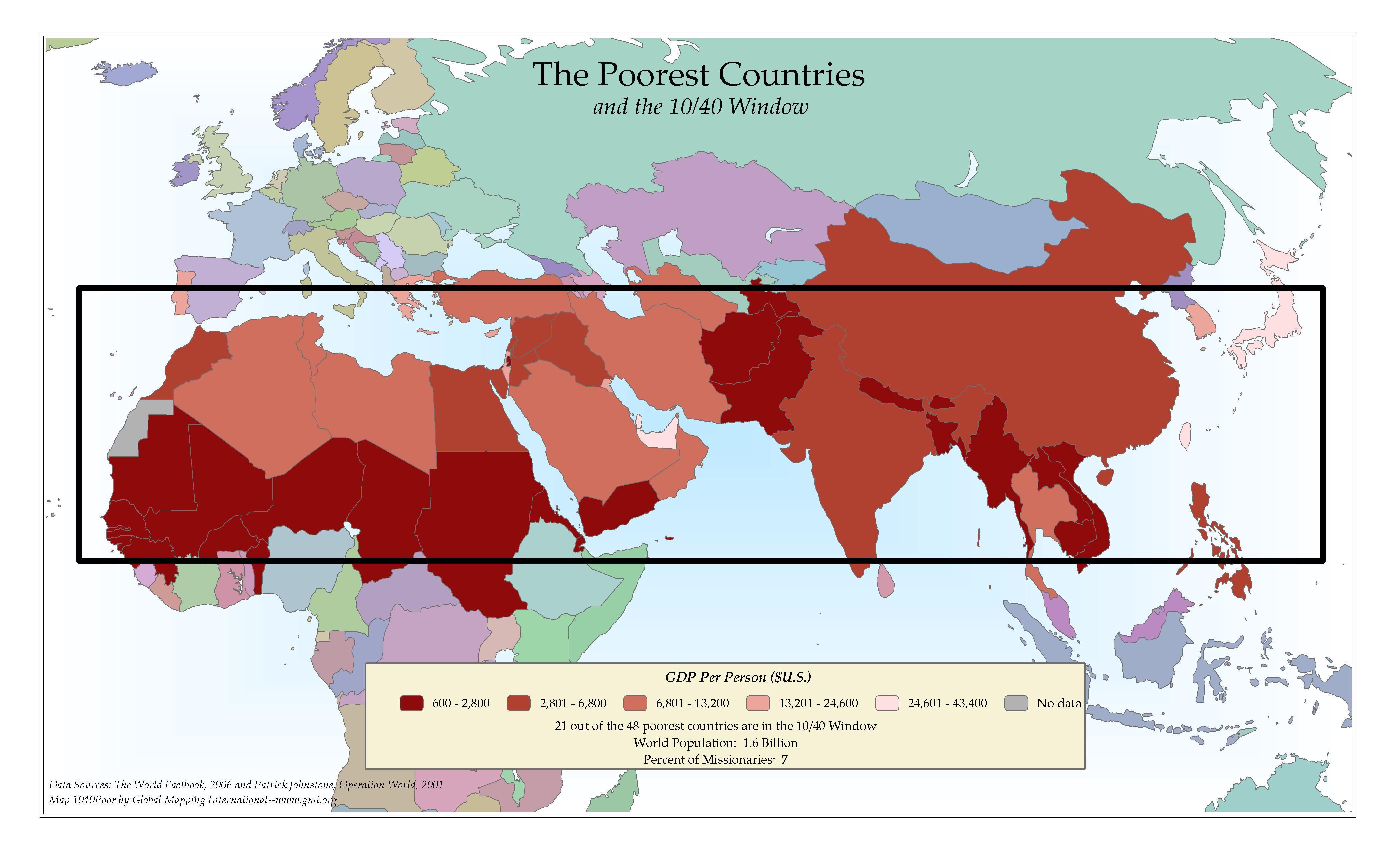 The Poorest Countries and the 10/40 Window - Click Image to Close