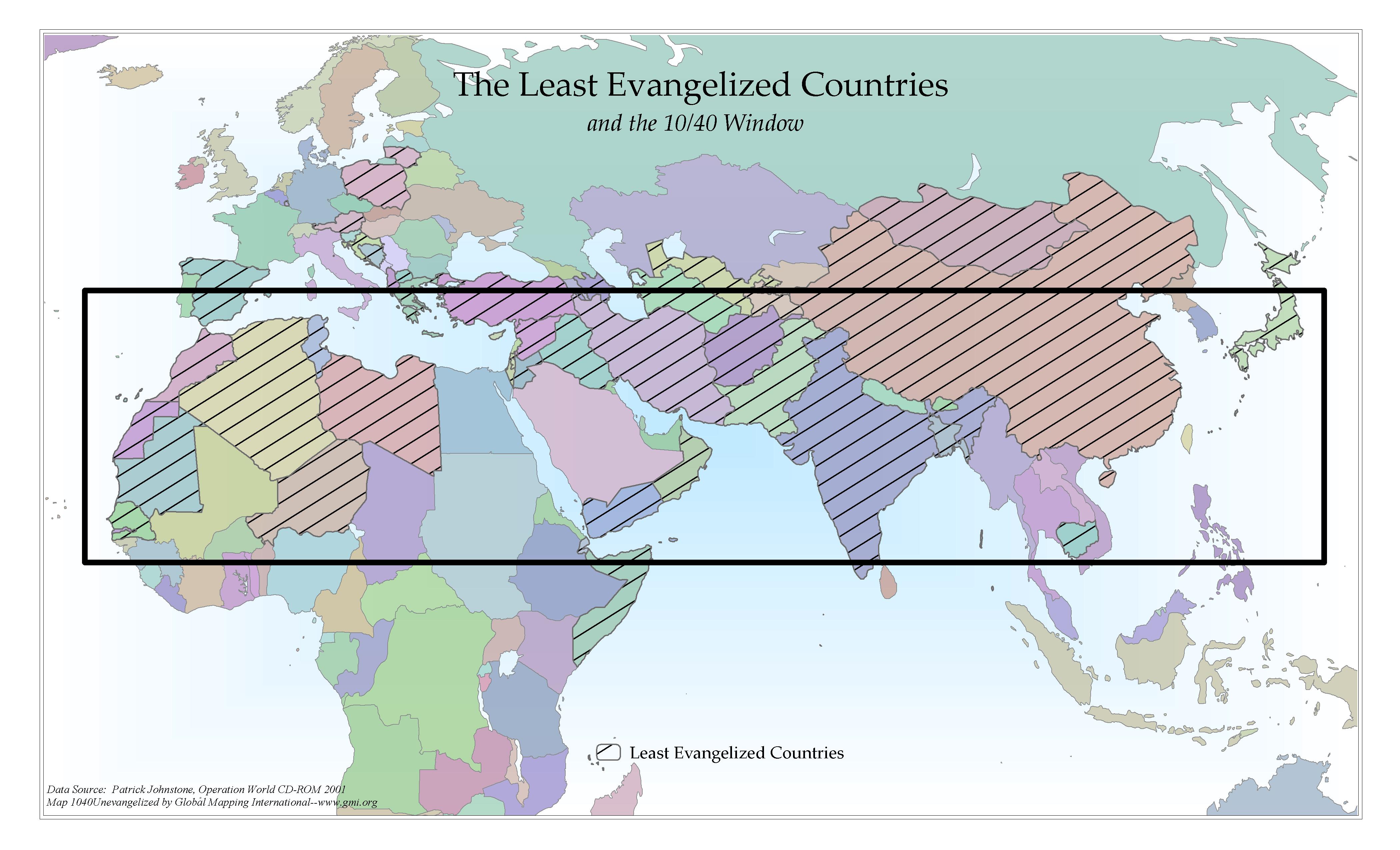 The Least Evangelized Countries and the 10/40 Window