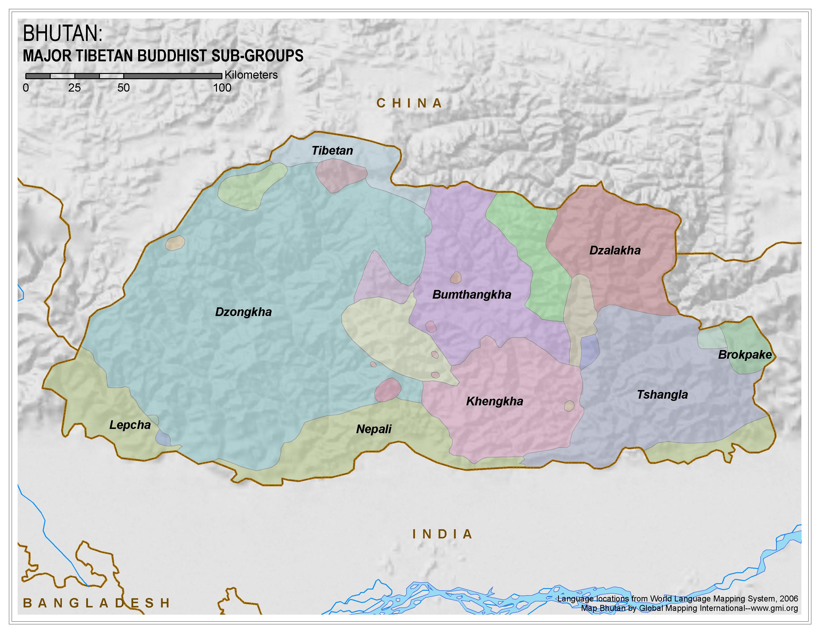 Bhutan: Major Tibetan Buddhist Sub-Groups