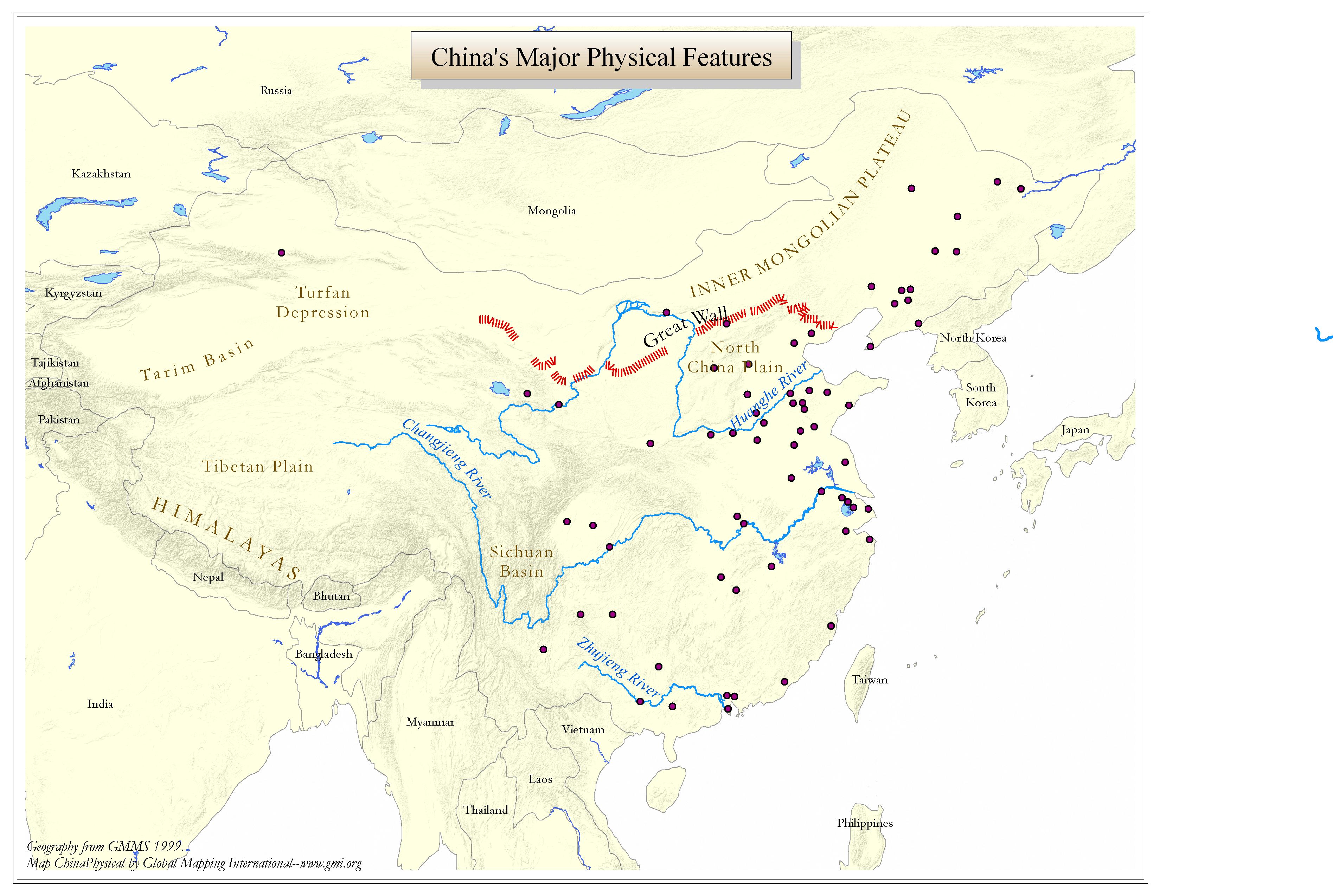 China's Major Physical Features