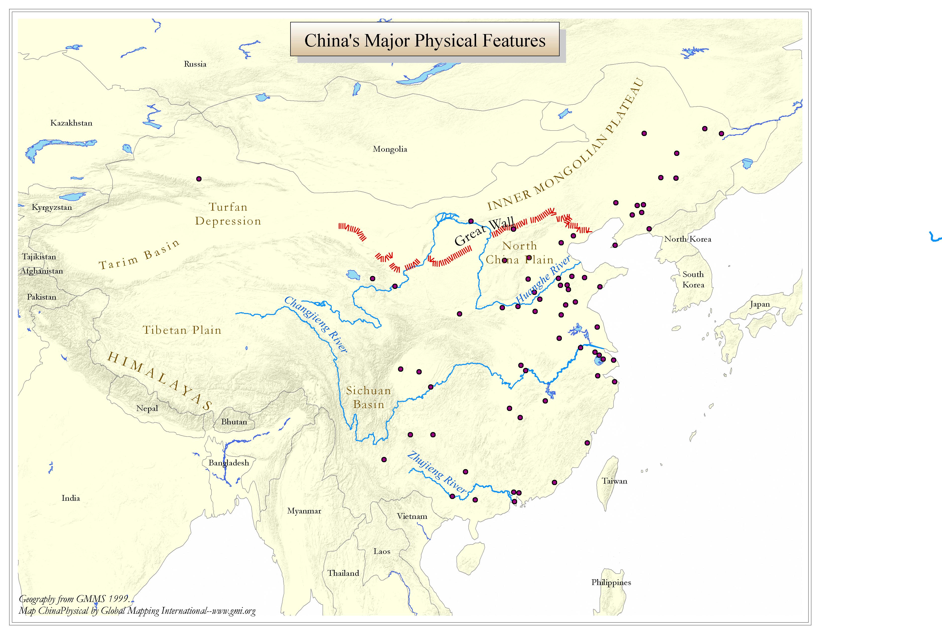 China's Major Physical Features - Click Image to Close