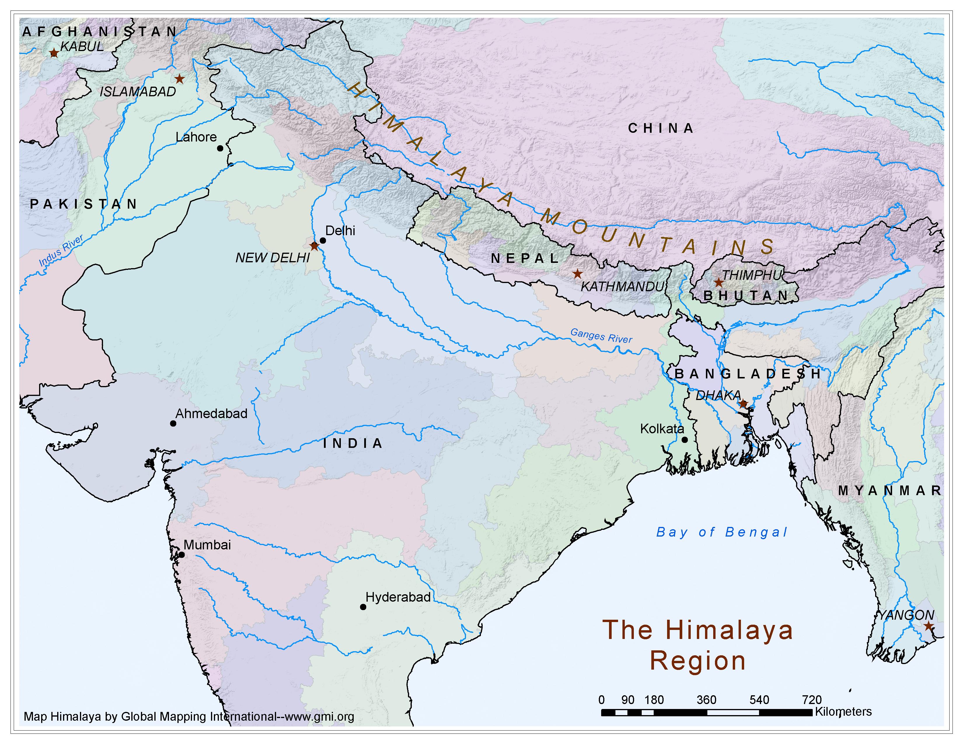 The Himalaya Region - Click Image to Close