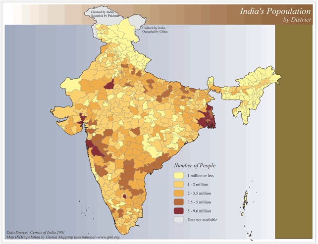 India's Population by District - Click Image to Close