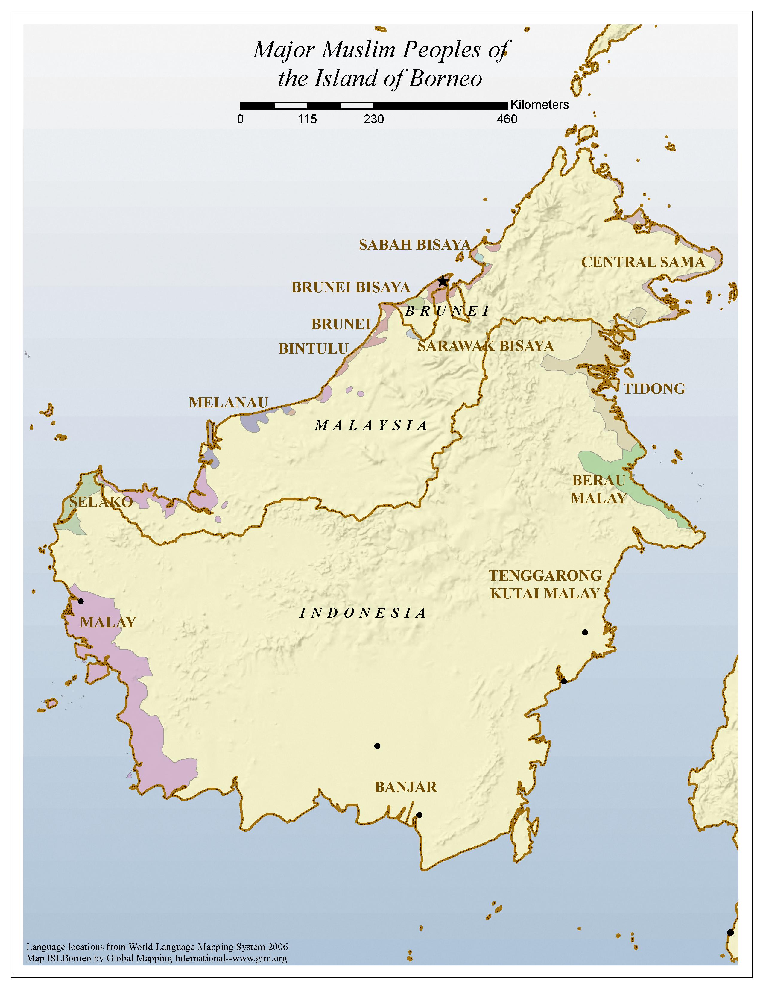 Major Muslim Peoples of the Island of Borneo