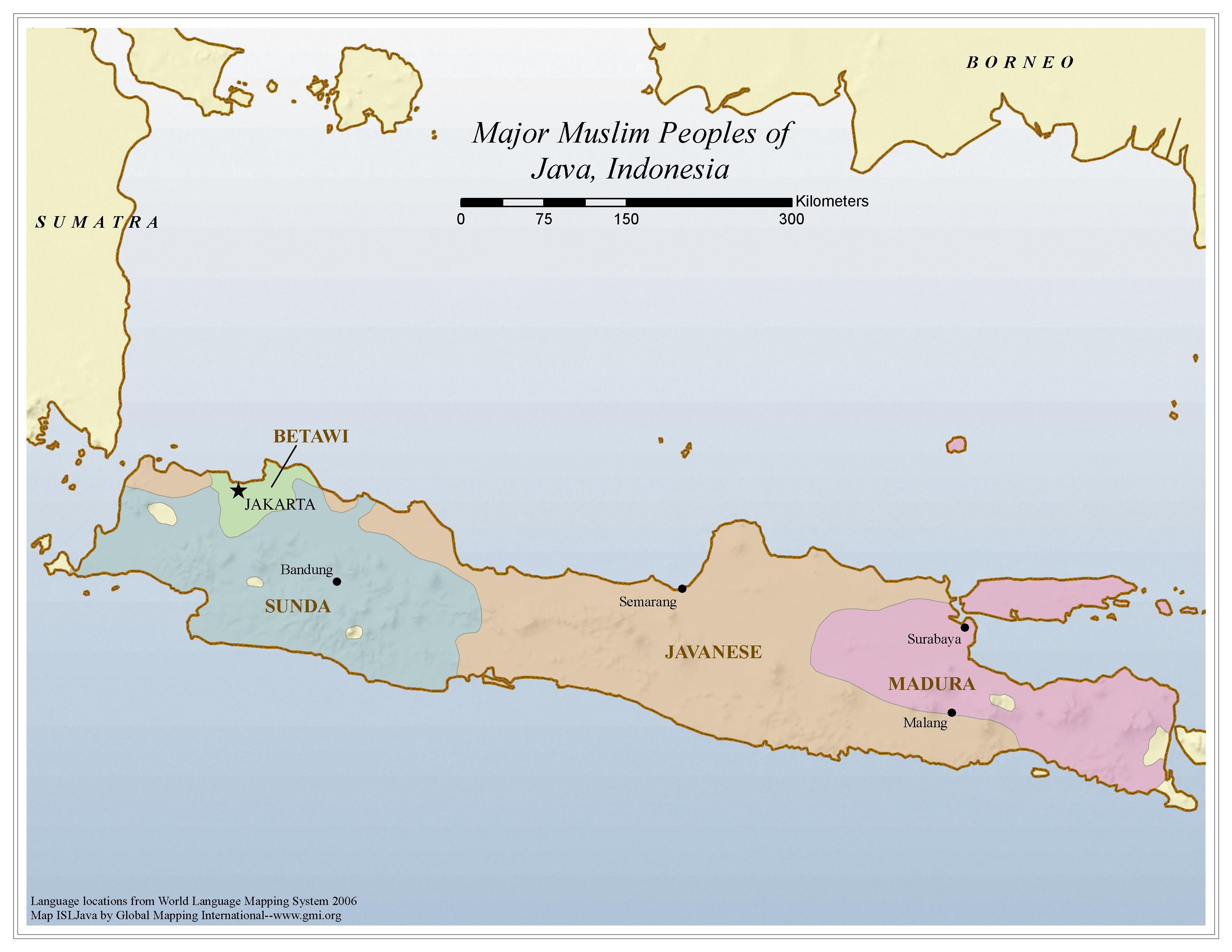 Major Muslim Peoples of Java, Indonesia