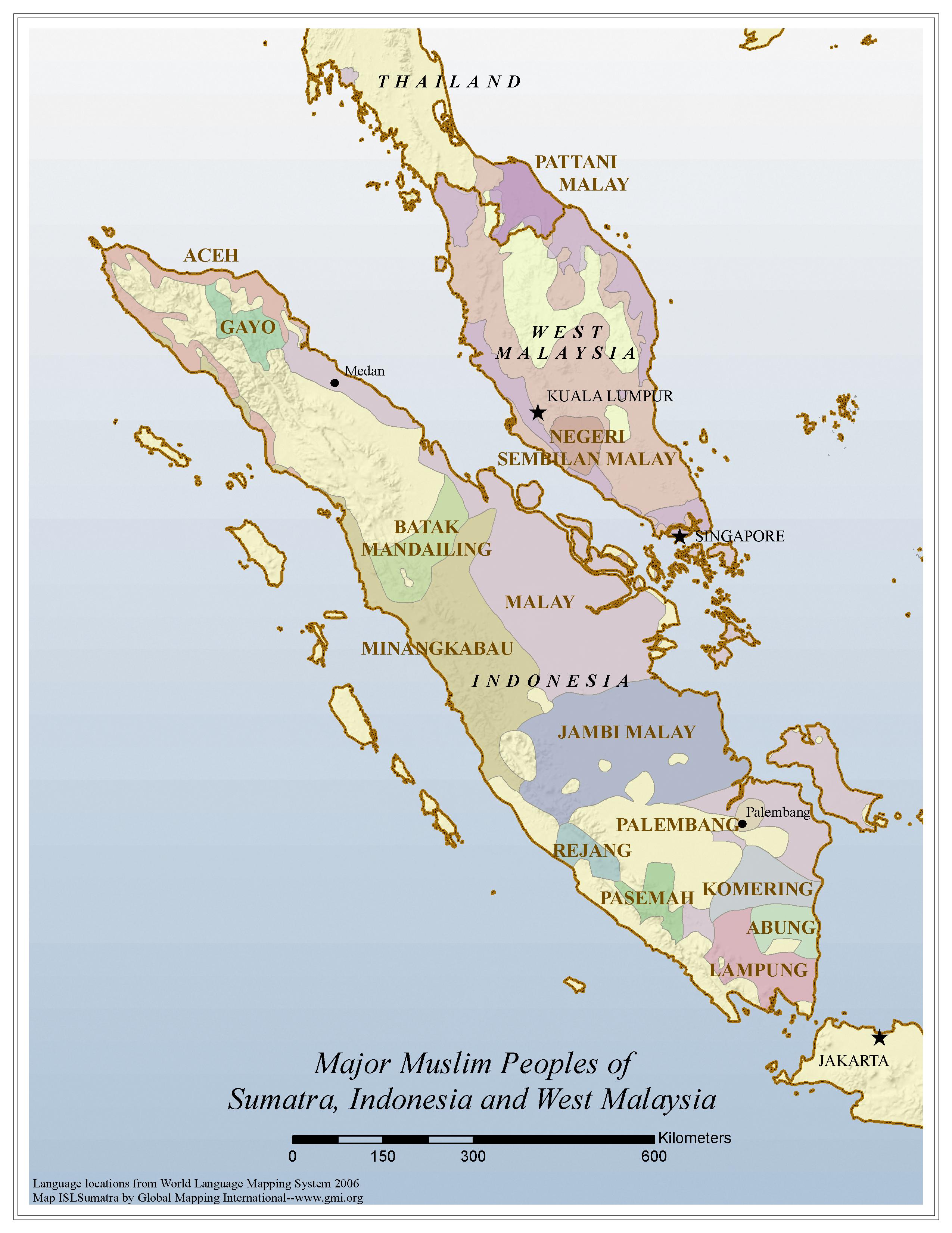 Major Muslim Peoples of Sumatra, Indonesia and West Malaysia
