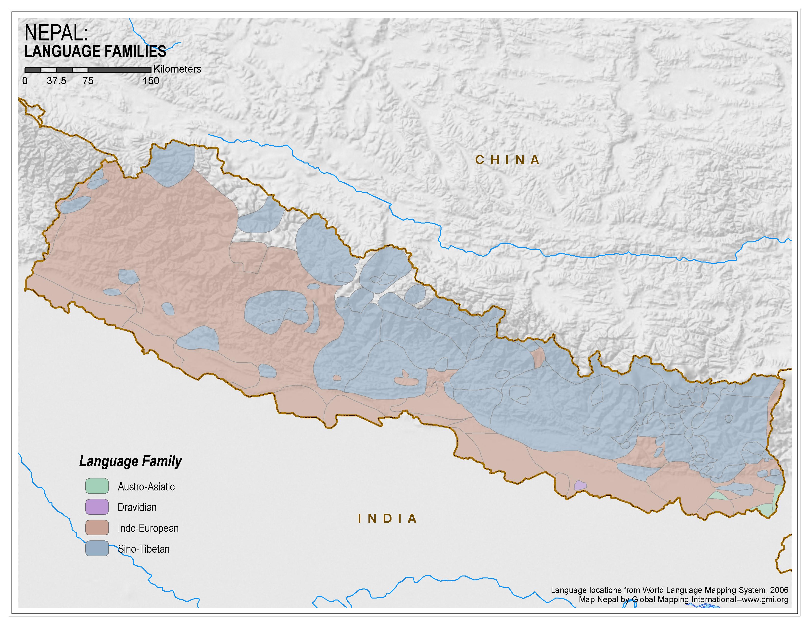 Nepal: Language Families - Click Image to Close