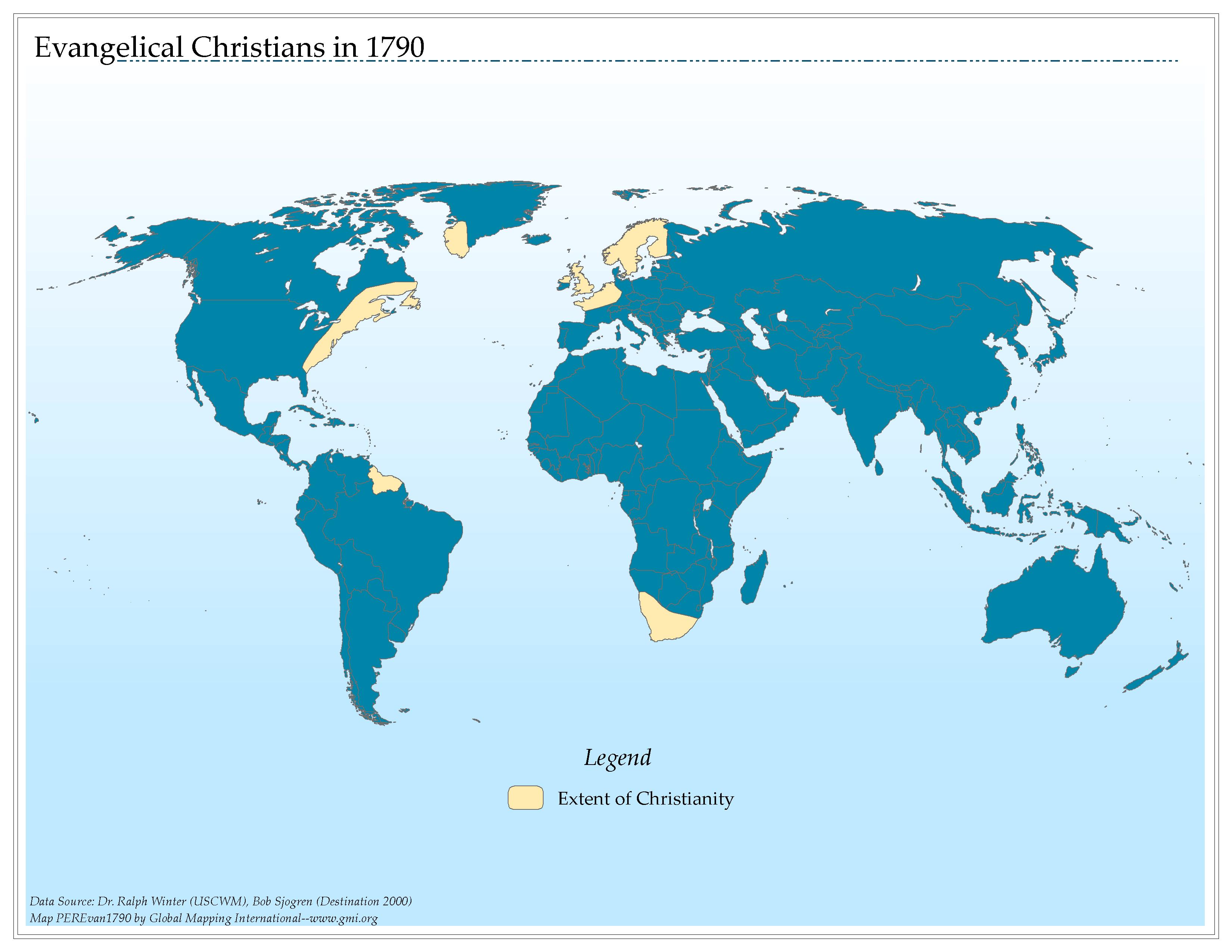 Evangelical Christians in 1790