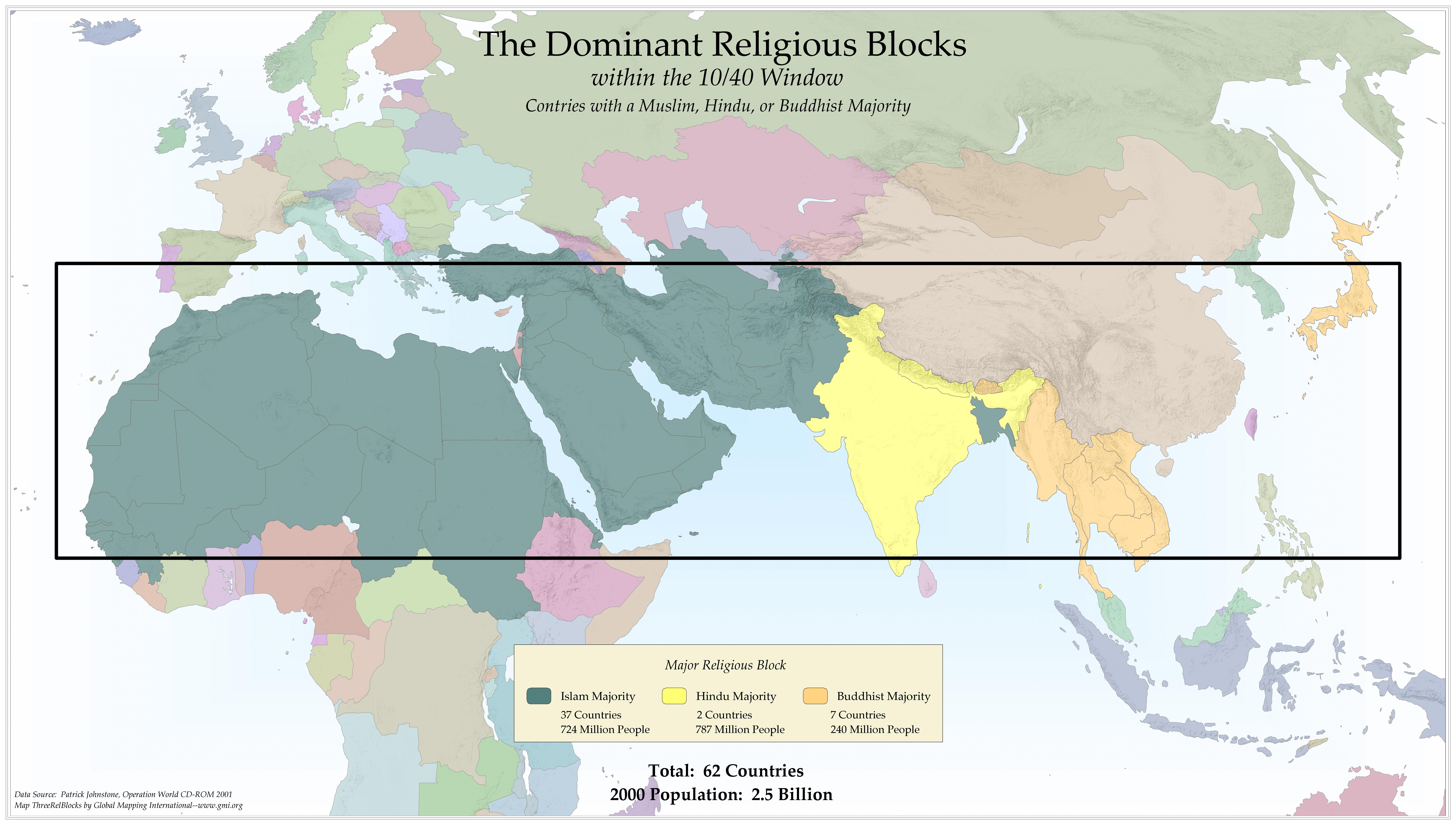 The Dominent Religious Blocks within The 10/40 Window