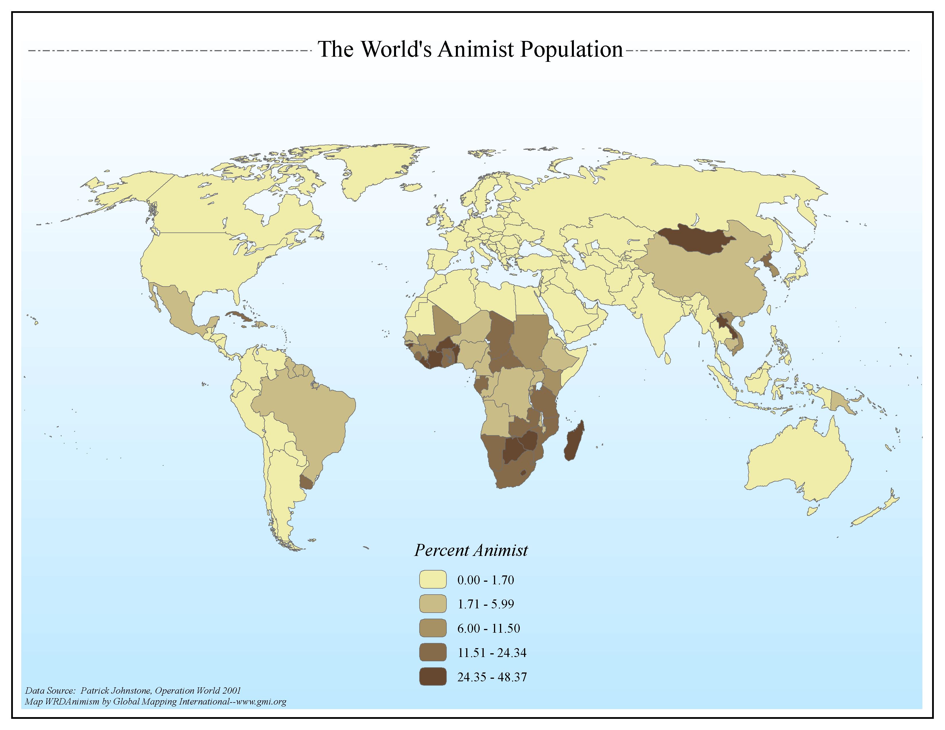 The World's Animist Population - Click Image to Close