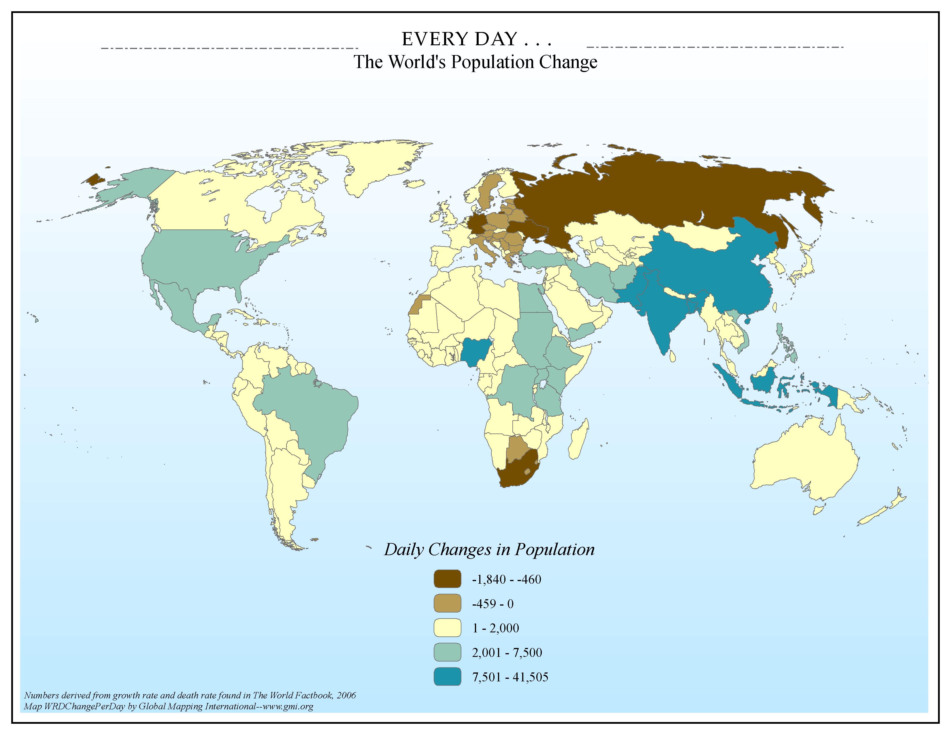 EVERY DAY . . . The World's Population Change