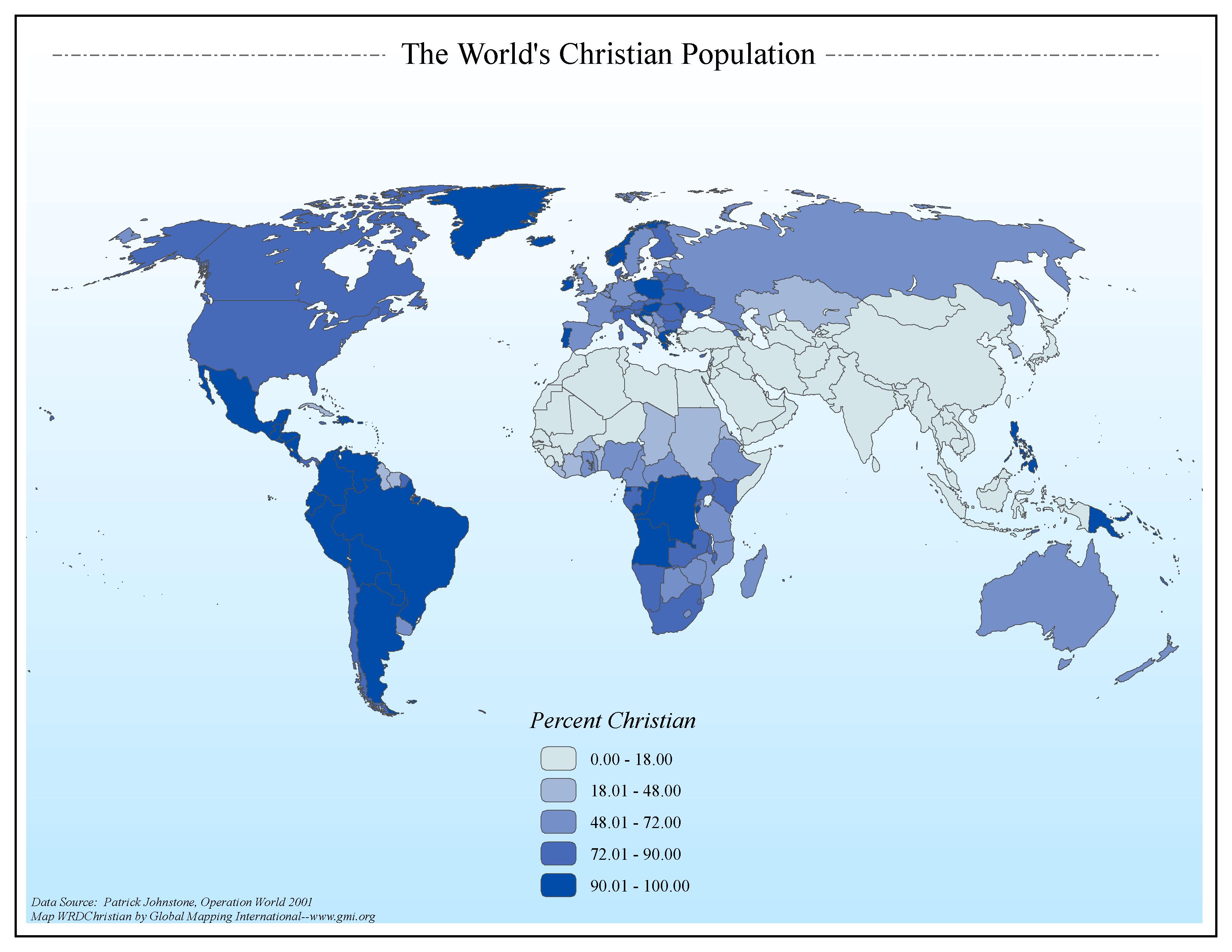 The World's Christian Population - Click Image to Close