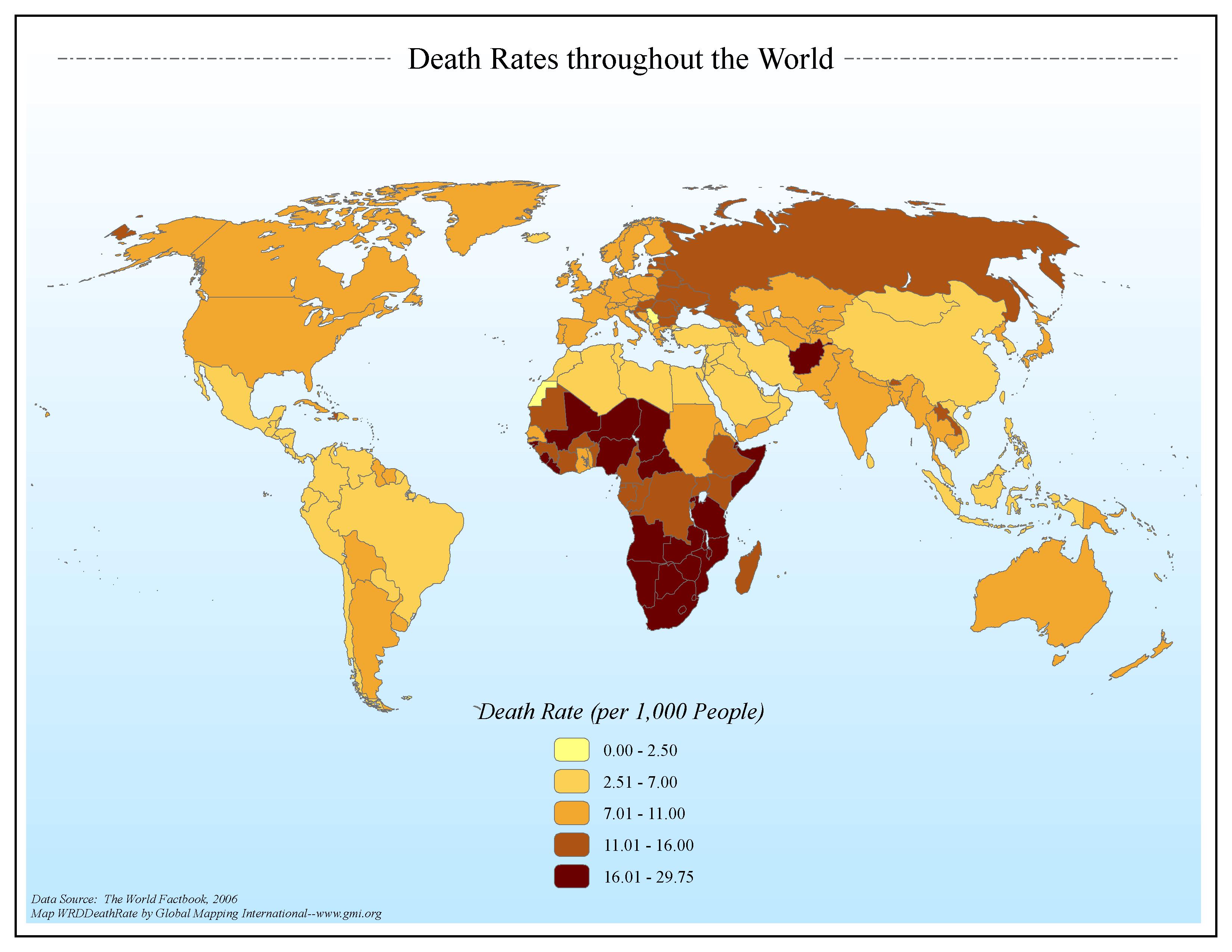 Death Rates throughout the World - Click Image to Close