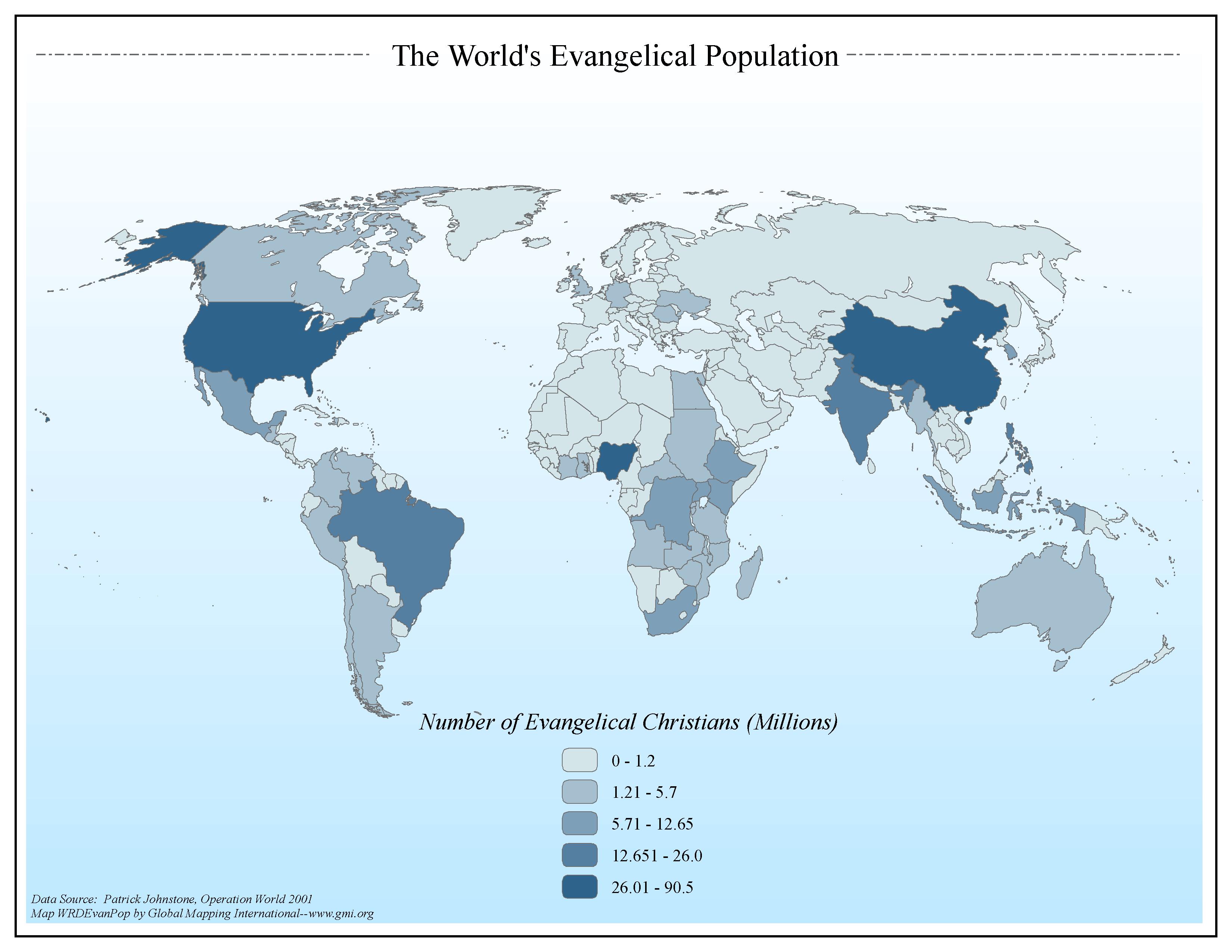 The World's Evangelical Population - Click Image to Close