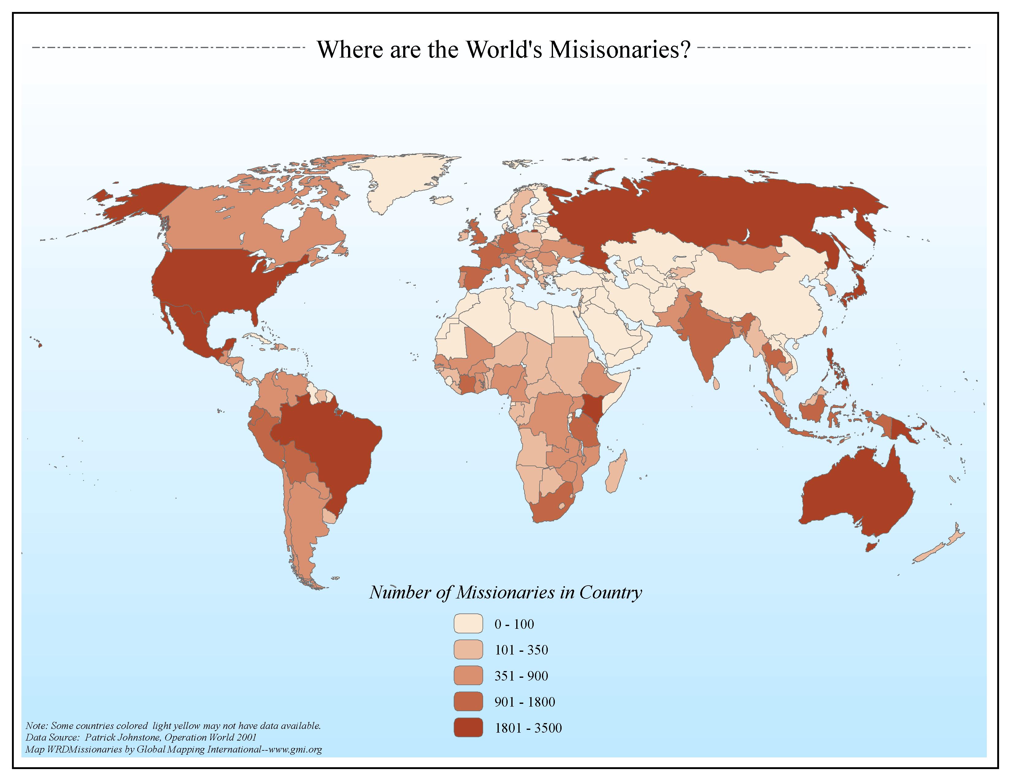 (image for) Where are the World's Misisonaries?