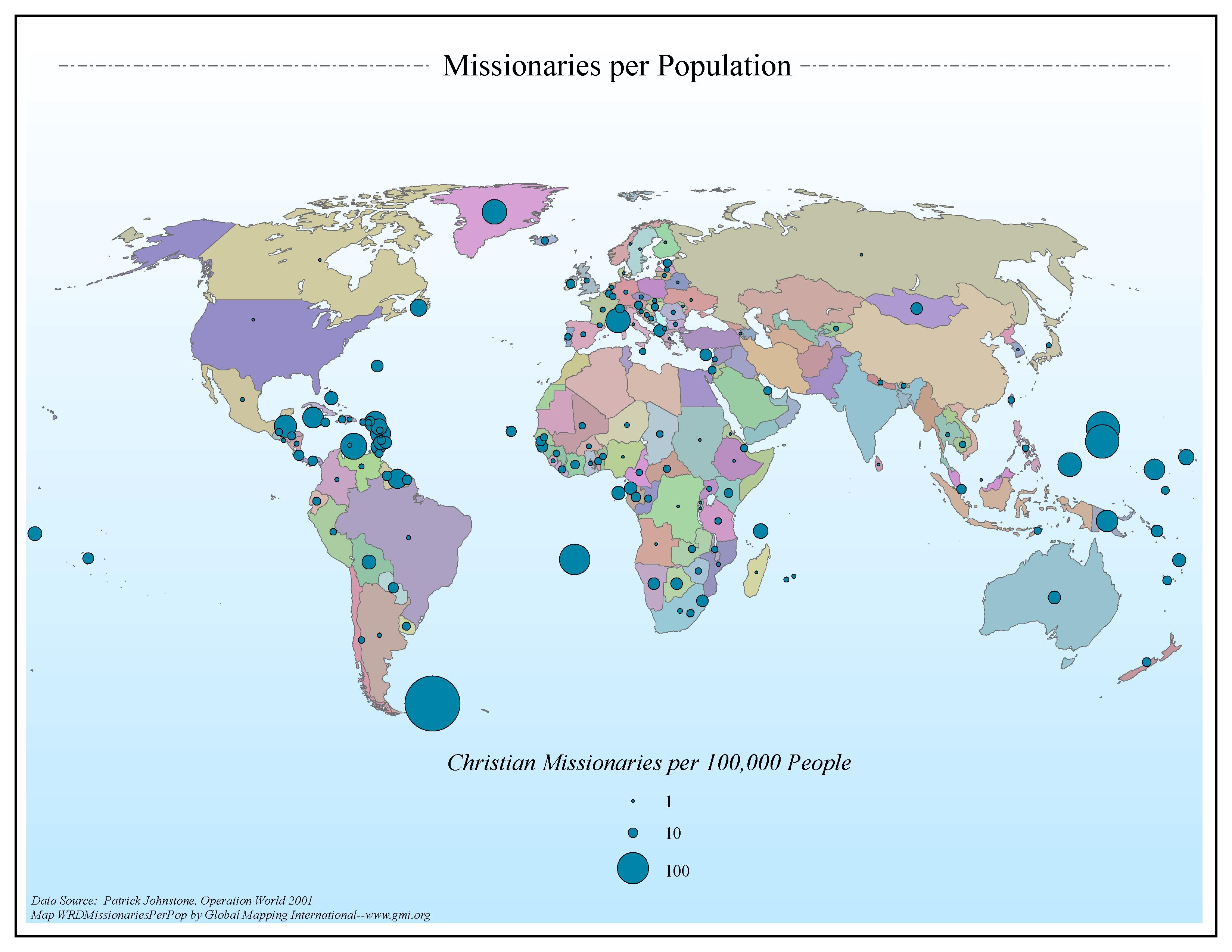 Missionaries per Population
