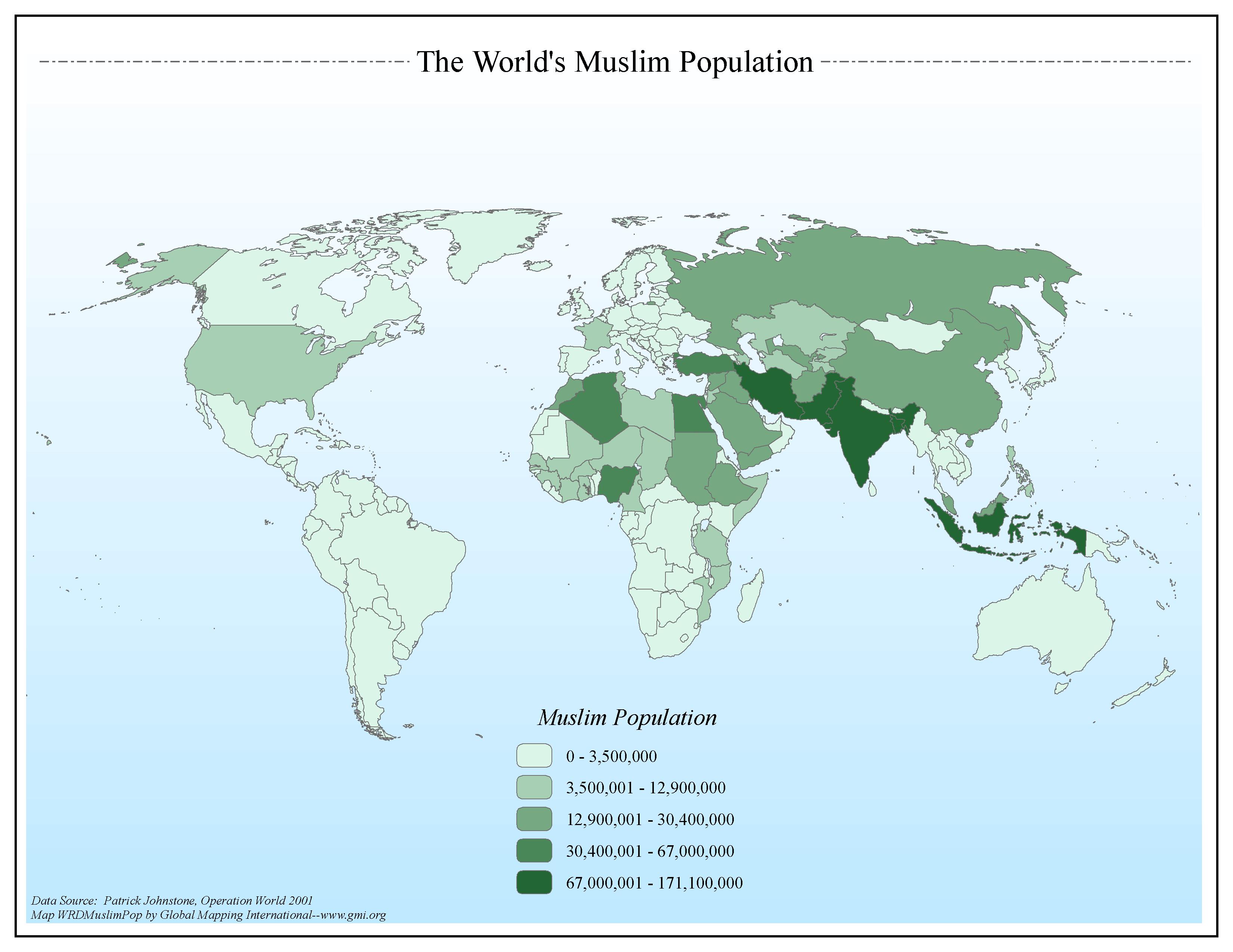 The World's Muslim Population - Click Image to Close