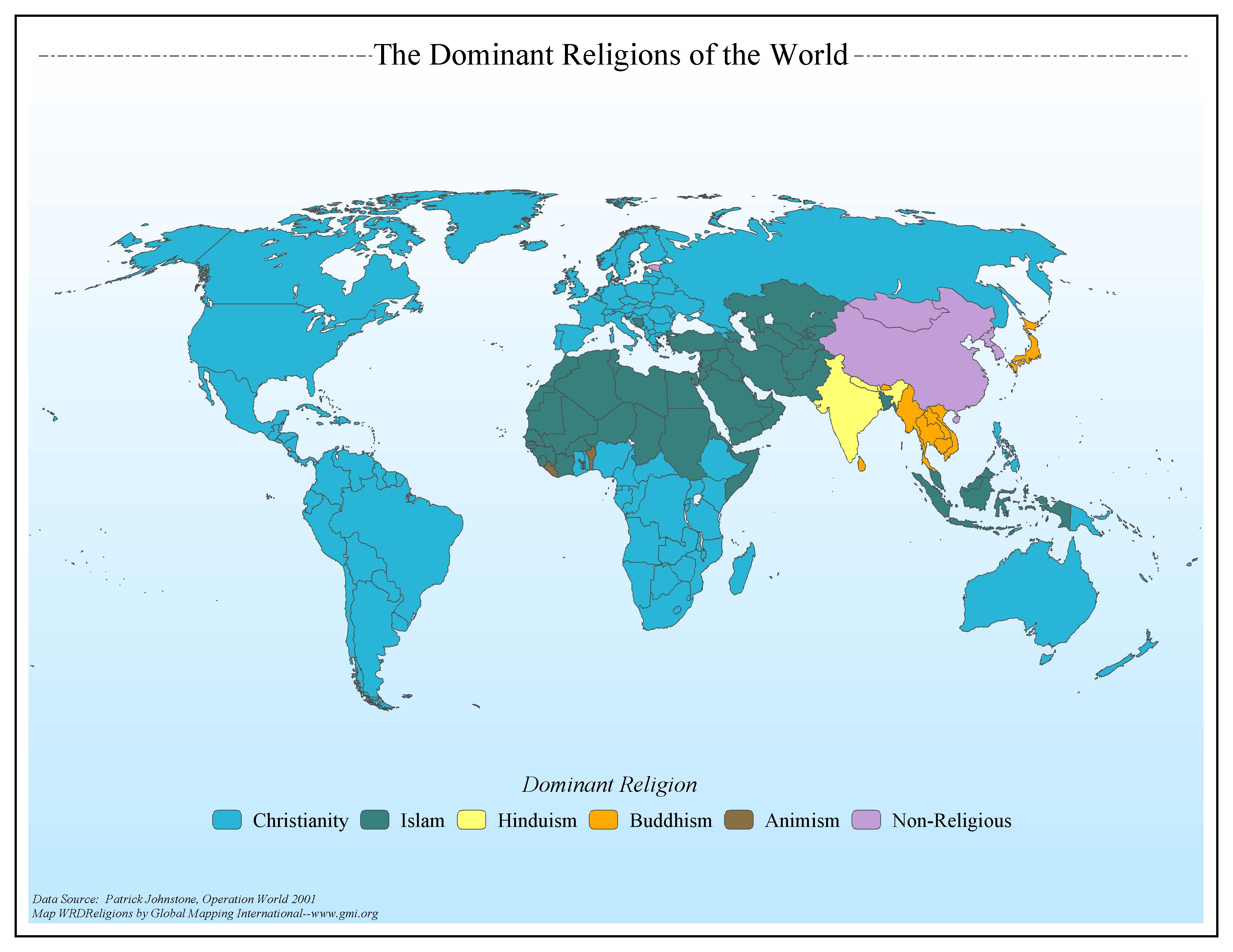The Dominant Religions of the World - Click Image to Close