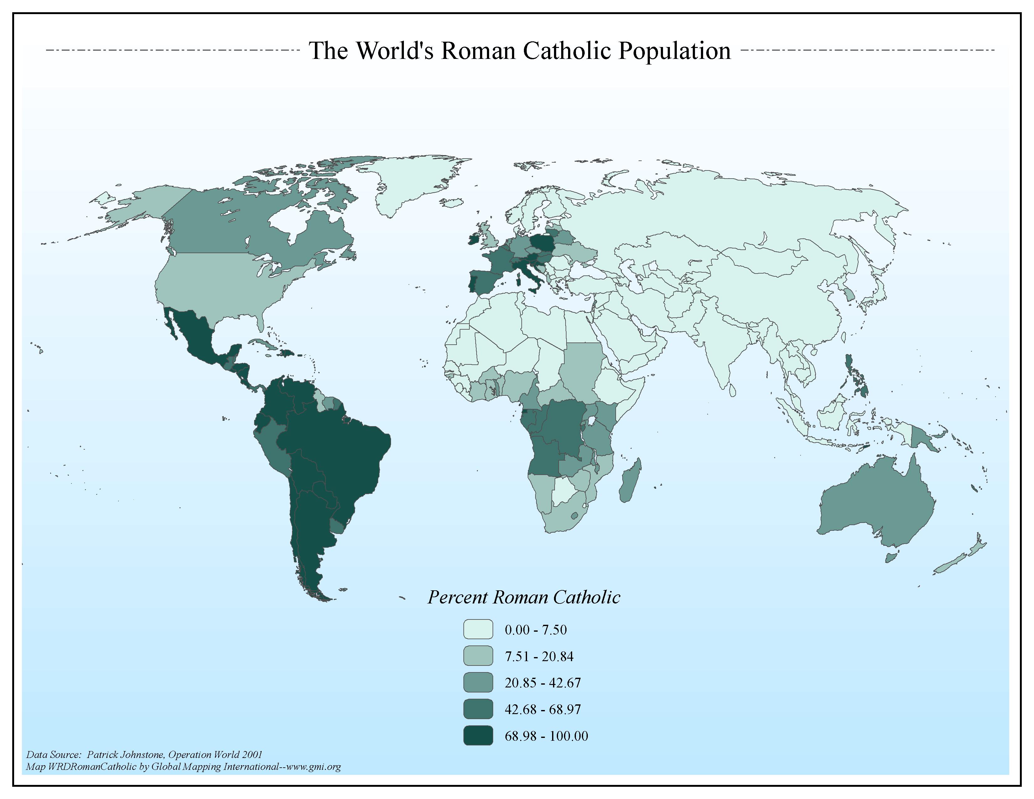The World's Roman Catholic Population - Click Image to Close