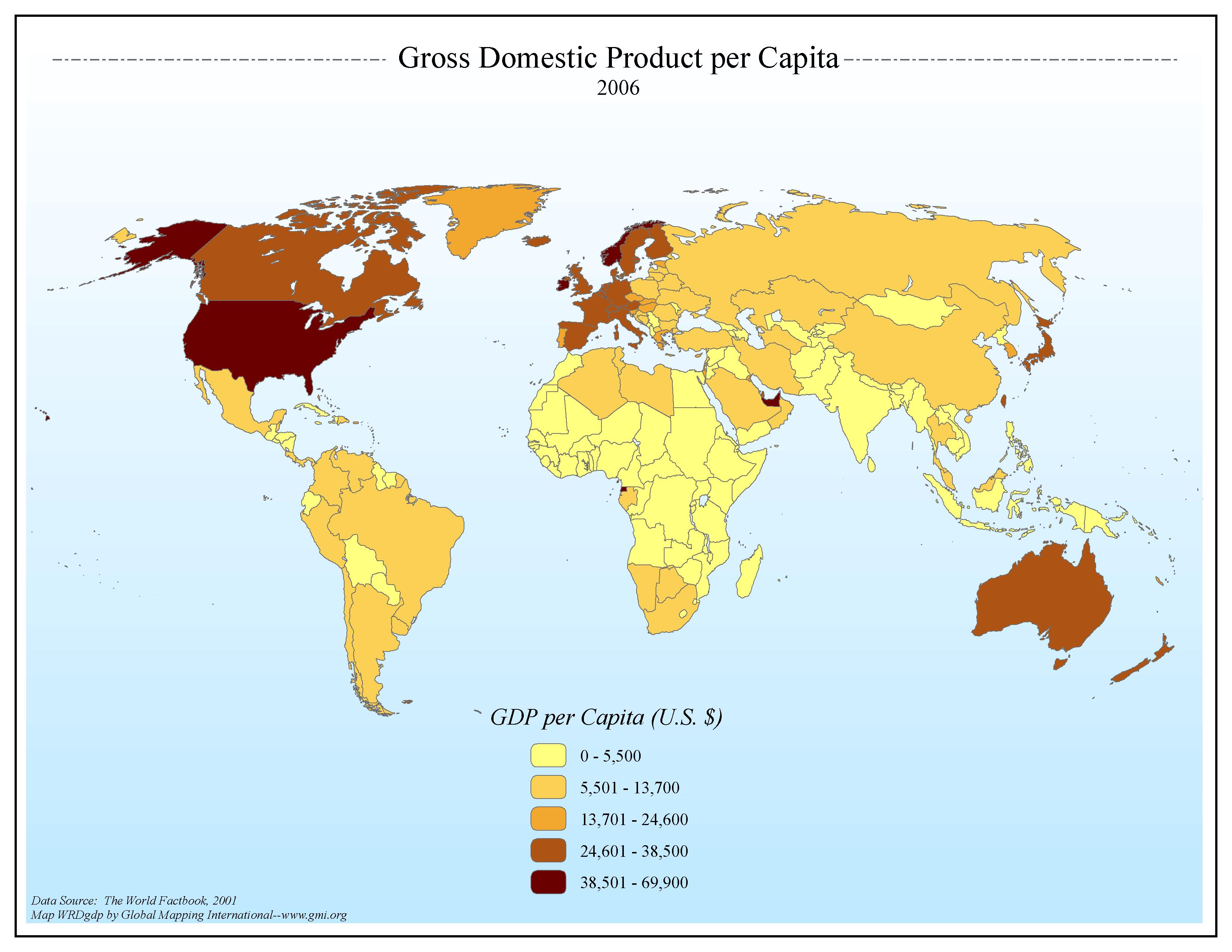 Gross Domestic Product per Capita 2006