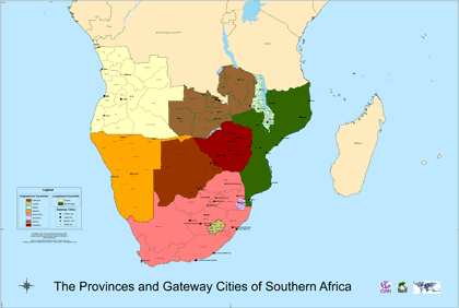 The Provinces and Gateway Cities of Southern Africa