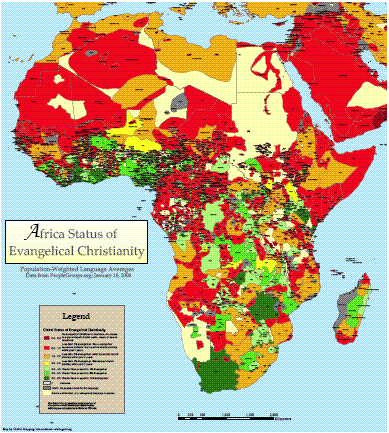 Africa Status of Evangelical Christianity - Click Image to Close