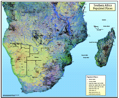 Southern Africa Populated Places