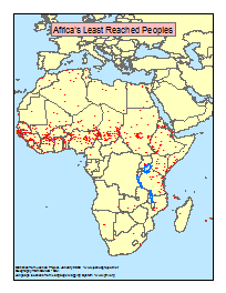 Africa's Least Reached Peoples (points)