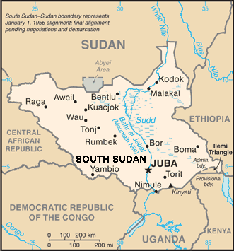 South Sudan 2017 (Factbook, modified)