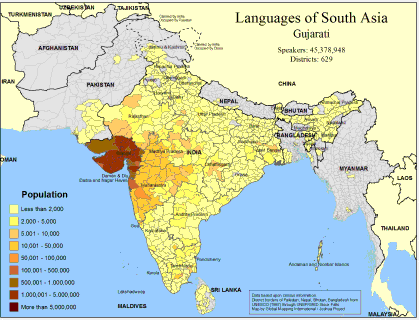 Languages of South Asia- Gujarati - Click Image to Close