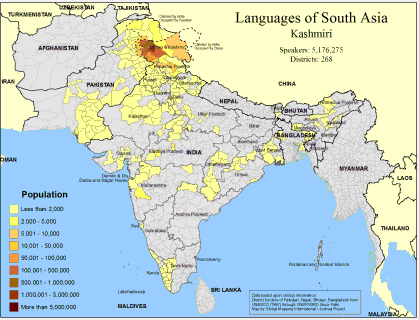 Languages of South Asia- Kashmiri - Click Image to Close