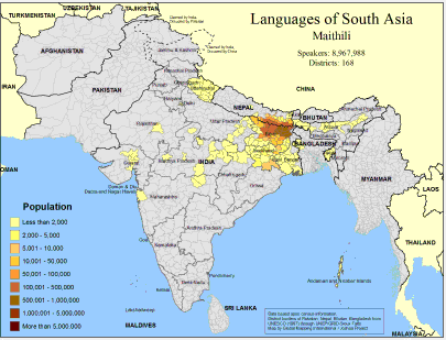 Languages of South Asia- Maithili - Click Image to Close