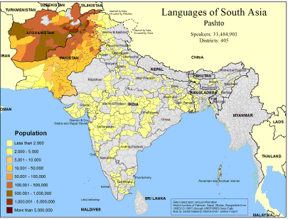 Languages of South Asia- Pashto - Click Image to Close