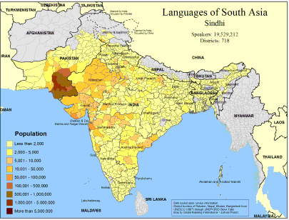 Languages of South Asia- Sindhi - Click Image to Close