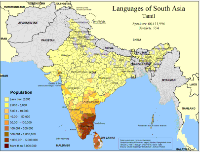 Languages of South Asia- Tamil - Click Image to Close