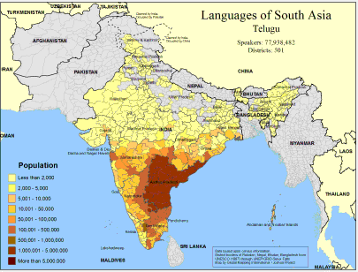 (image for) Languages of South Asia- Telugu