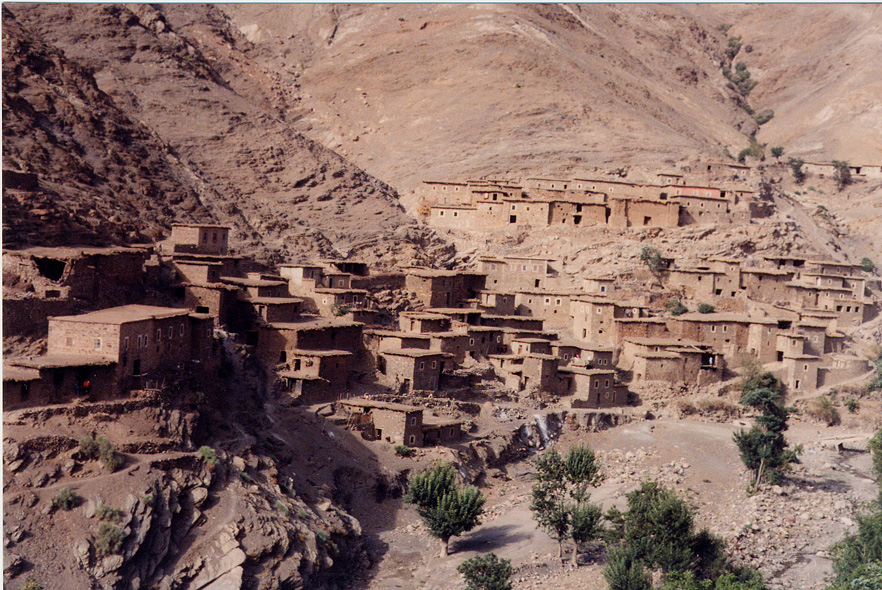 Berber Village In Atlas Mountains / Morocco - Click Image to Close