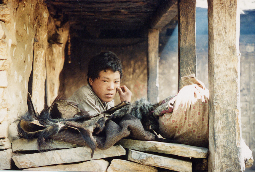 A Young Man In A Barrack / Nepal / Dolpo